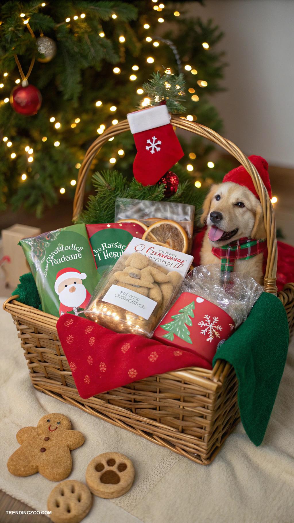 golden retriever christmas Golden retriever gift basket for Christmas
