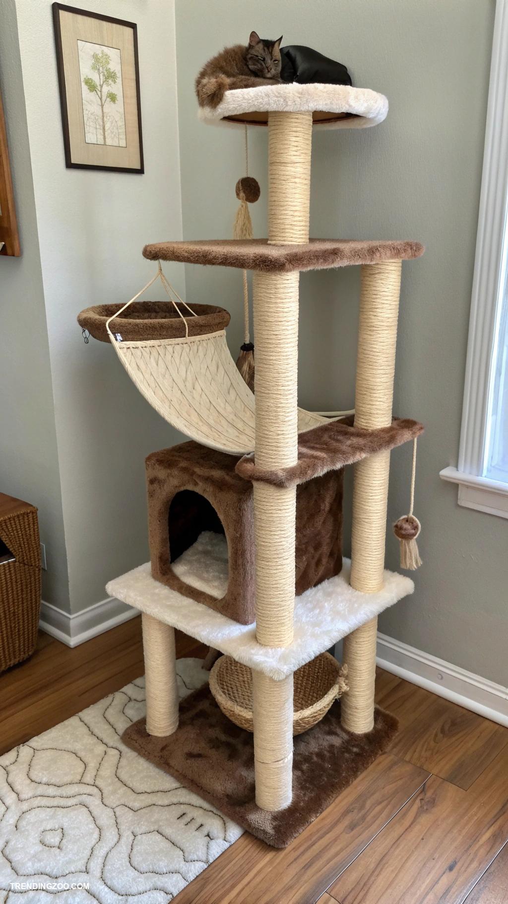 indoor cat playground ideas Indoor cat tree with multiple levels