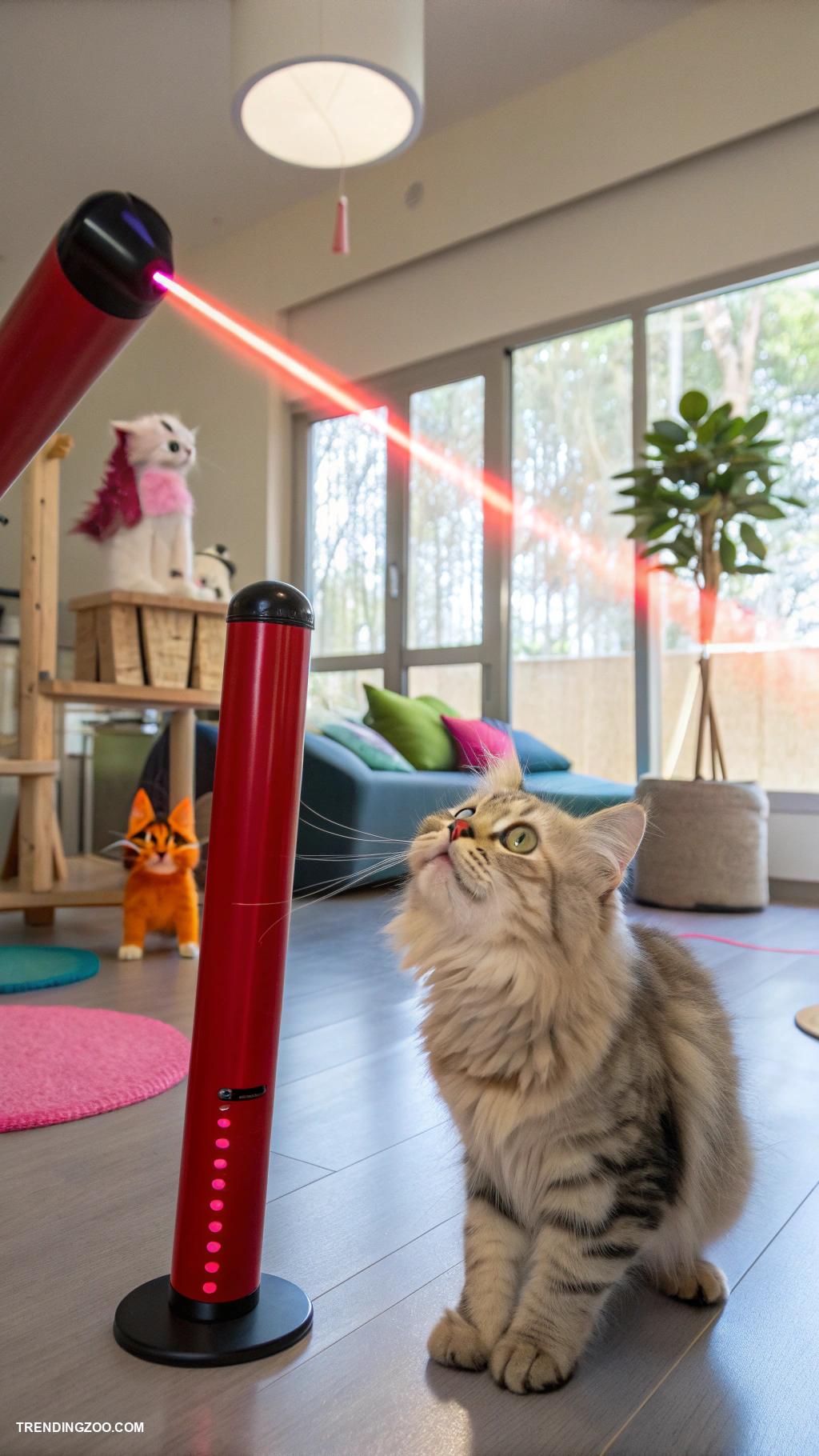indoor cat playground ideas Laser pointer for active playtime