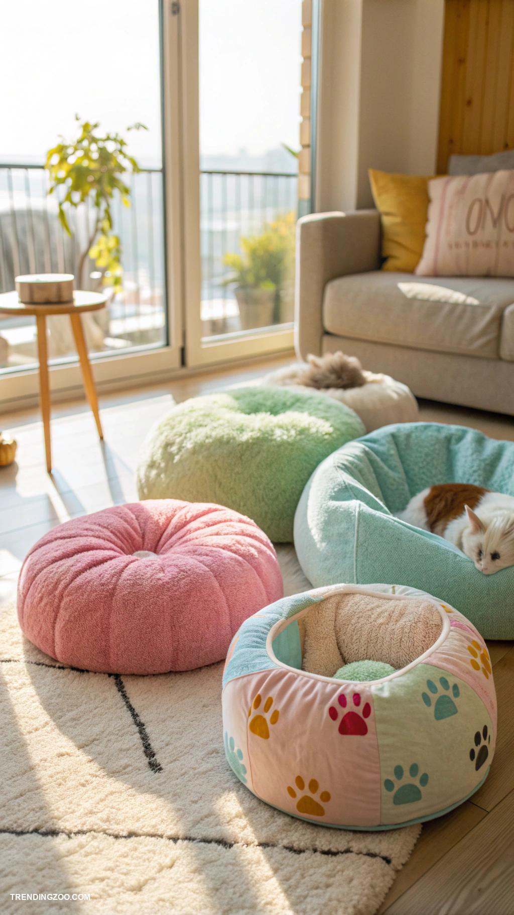 indoor cat playground ideas Soft cushions for cozy napping spots