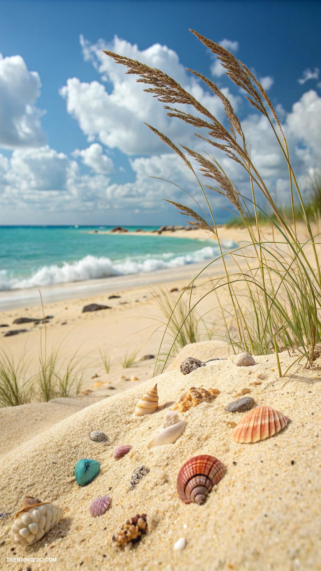 turtle terrarium ideas Beach scene with small shells and sand