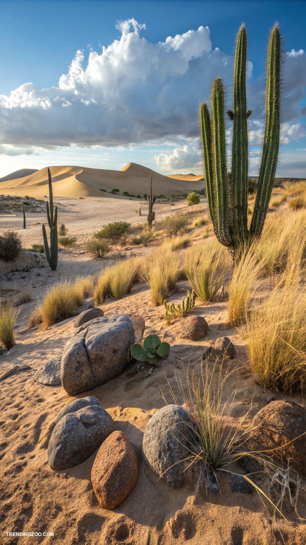 turtle terrarium ideas Desert landscape with cacti and rocks