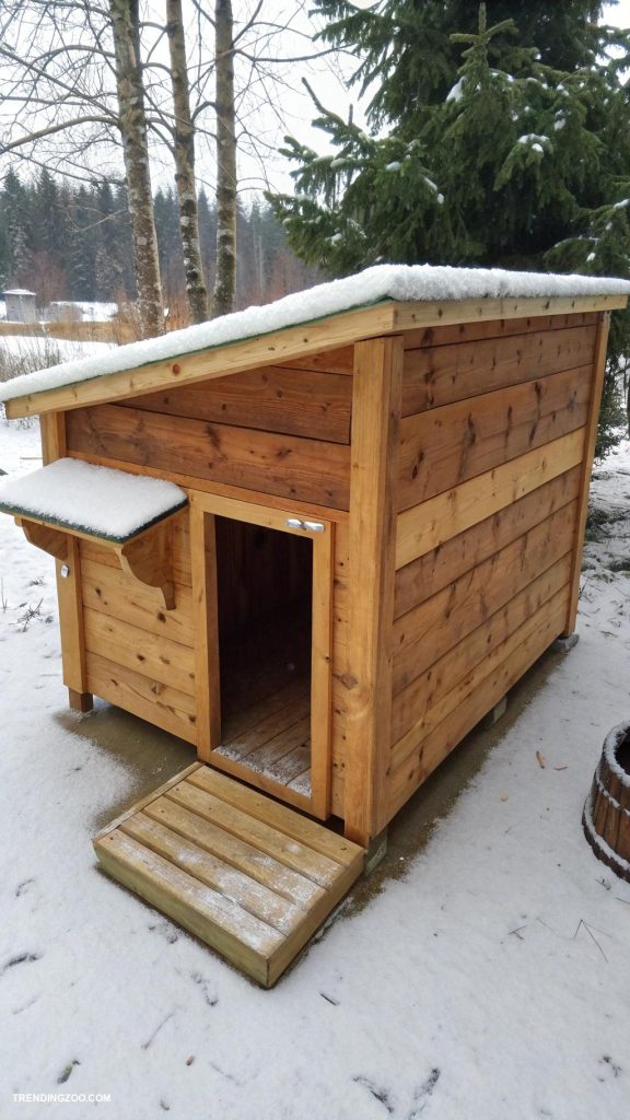 winter cat shelter ideas Insulated wooden shelters with raised platforms