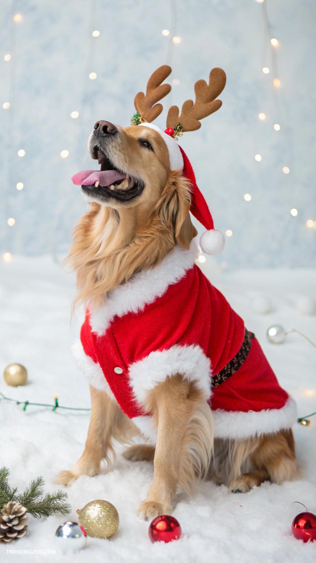 winter dog outfits Holiday themed costume for festive fun