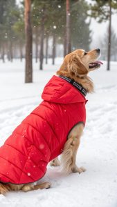 winter dog outfits Puffer jacket for chilly walks