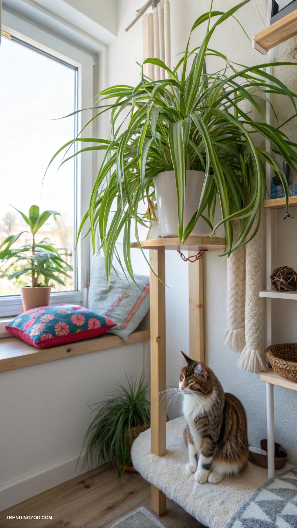 cat living space ideas Cat friendly plants for aesthetic touch