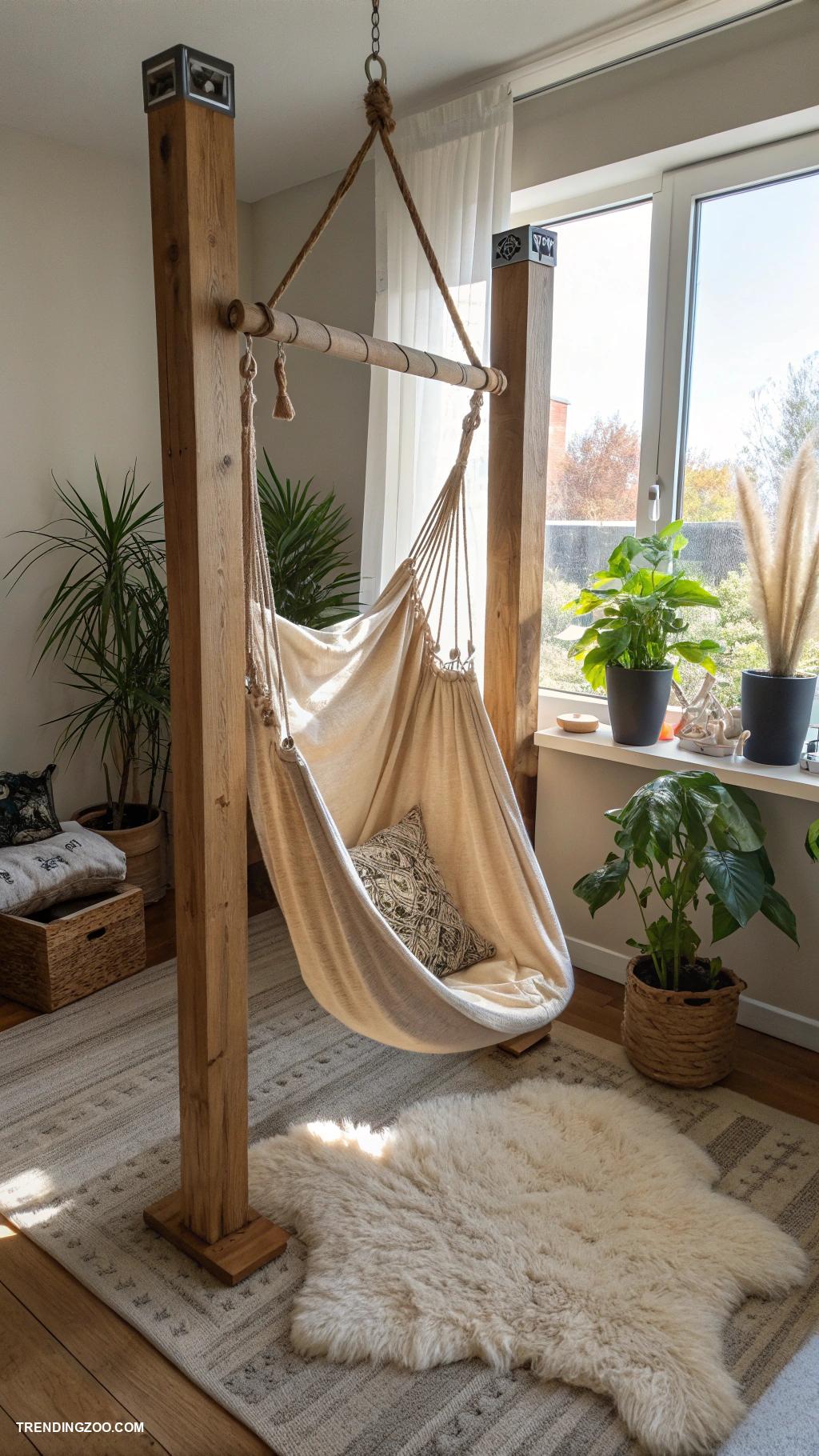 cat living space ideas Hammock chair for lounging cats