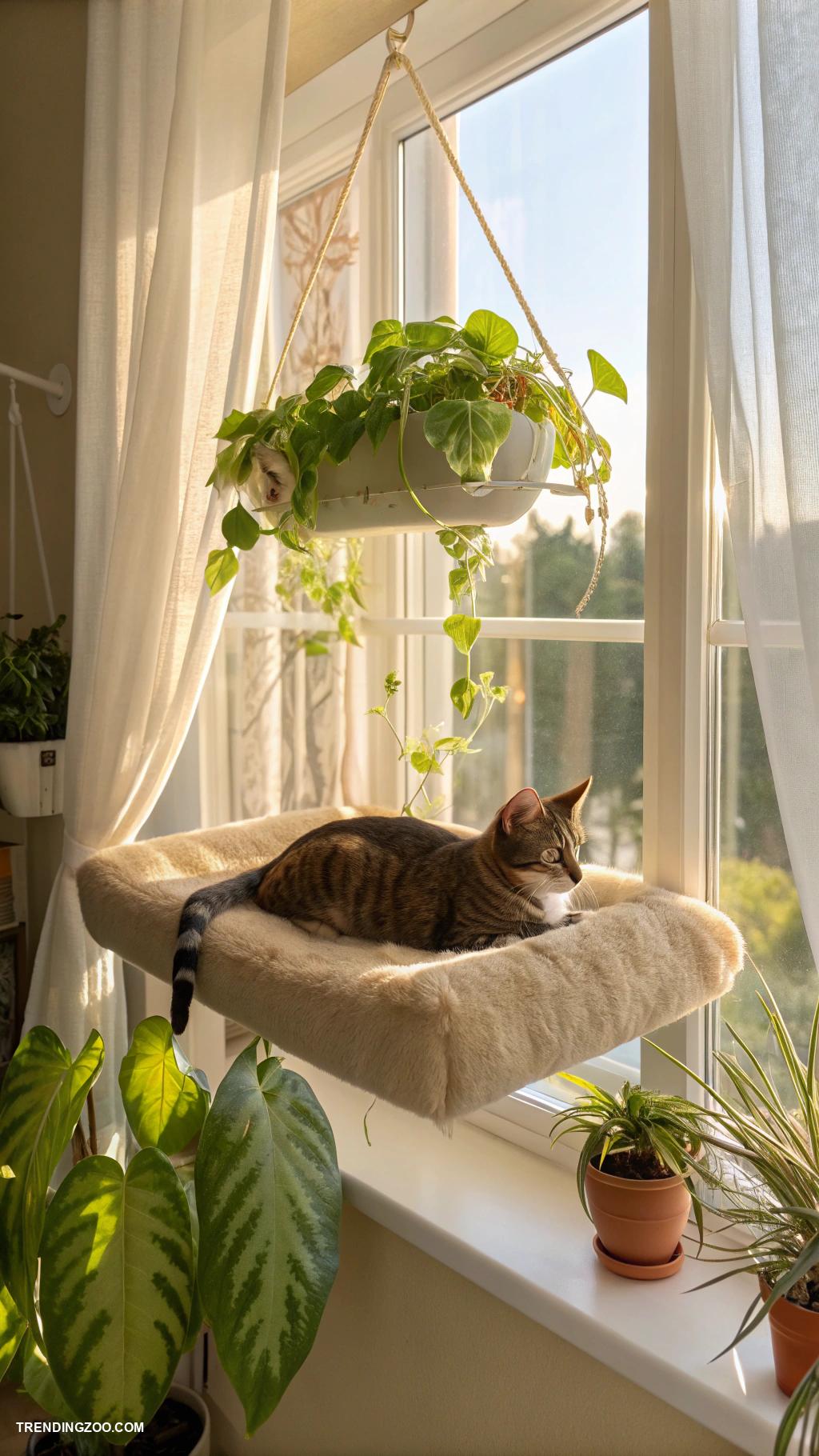 cat living space ideas Window perch for sunbathing