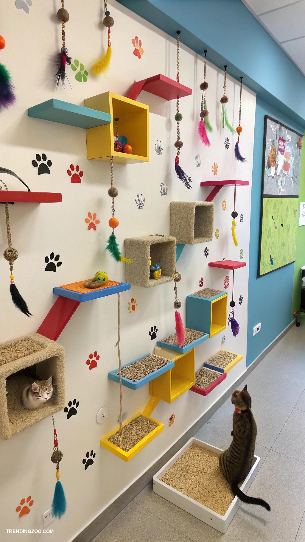 cat wall ideas Interactive wall toys for mental stimulation