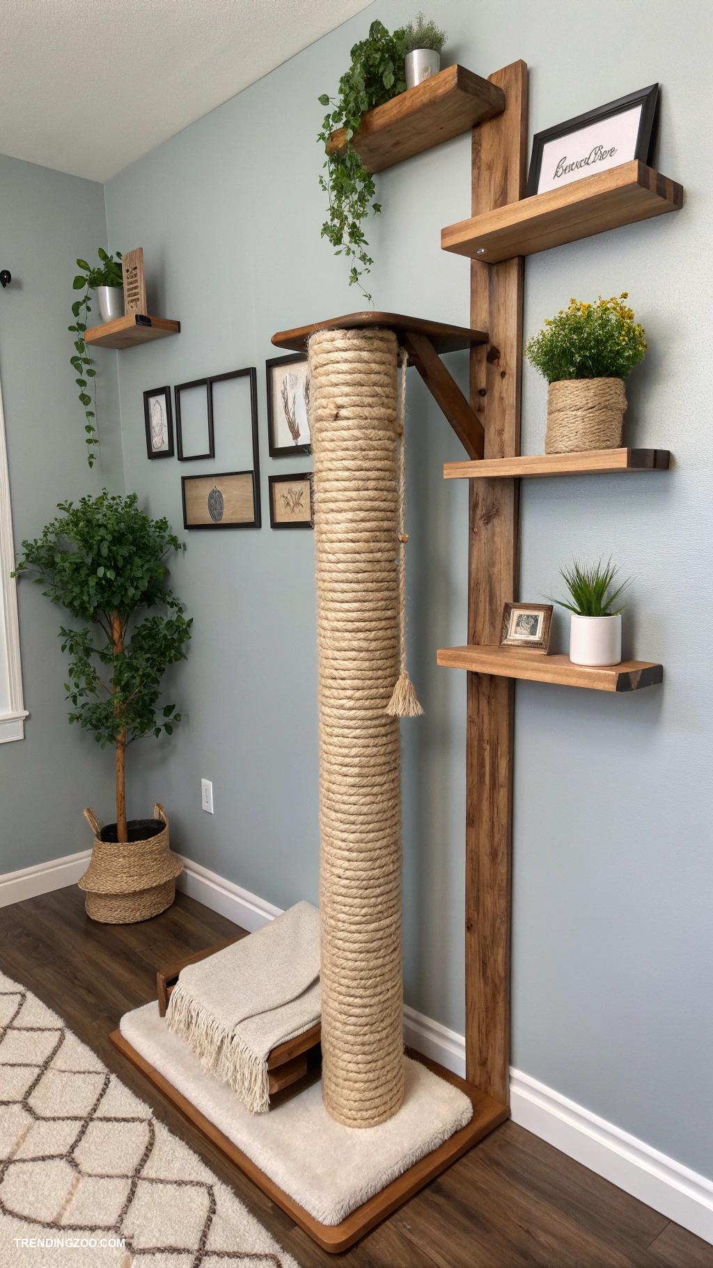 cat wall ideas Wall mounted scratching posts for exercise