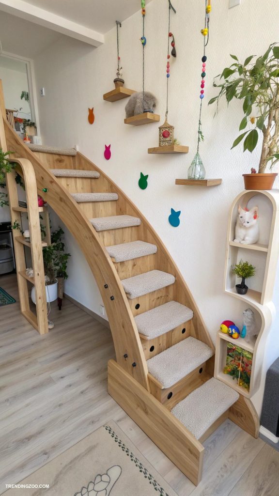 cat wall playground Cat stairs for easy access