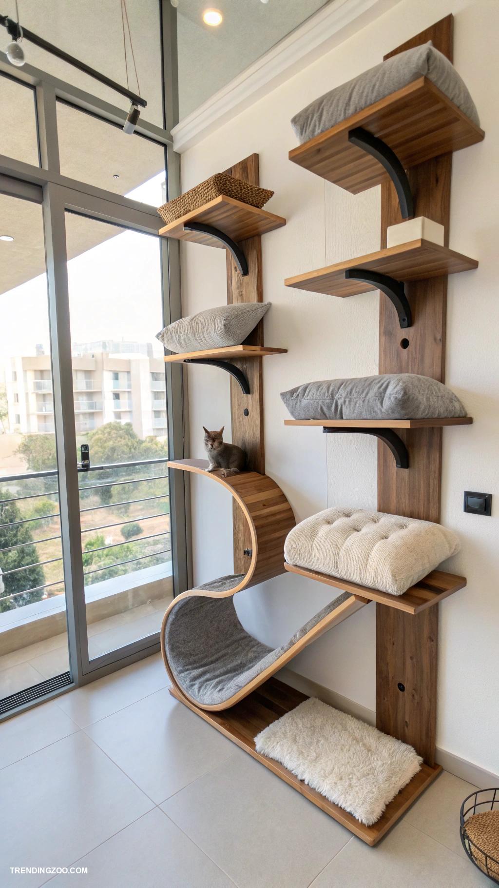 cat wall playground Multi level perches for lounging