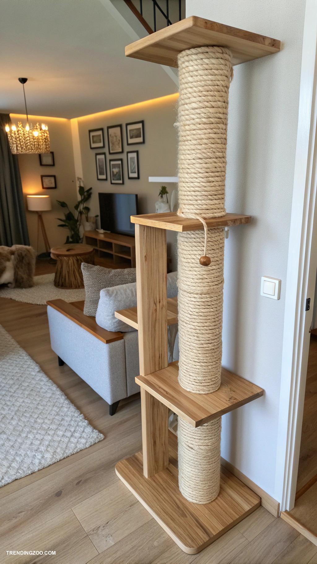 cat wall playground Wall mounted sisal scratching posts