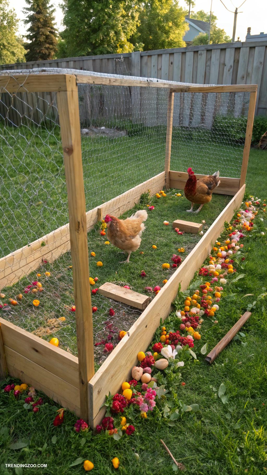 cheap chicken run ideas Build a chicken run from chicken wire