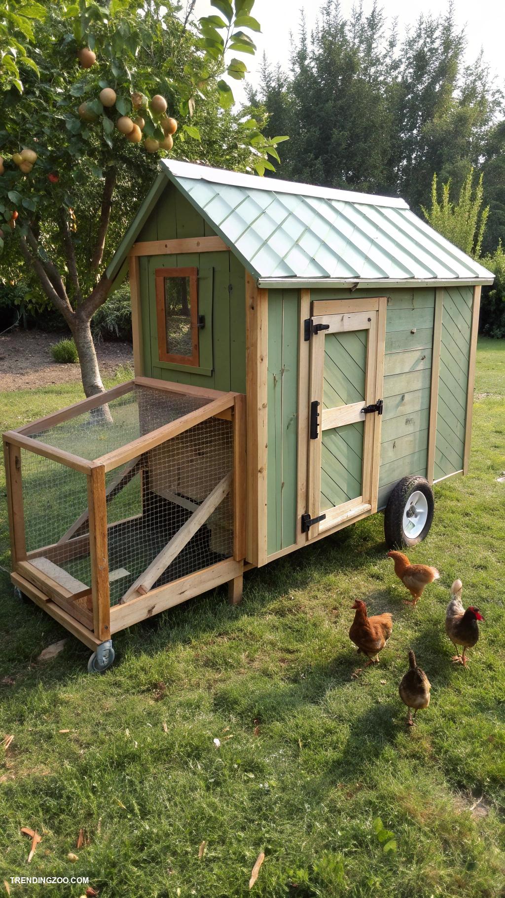 cheap chicken run ideas Create a mobile chicken tractor on wheels