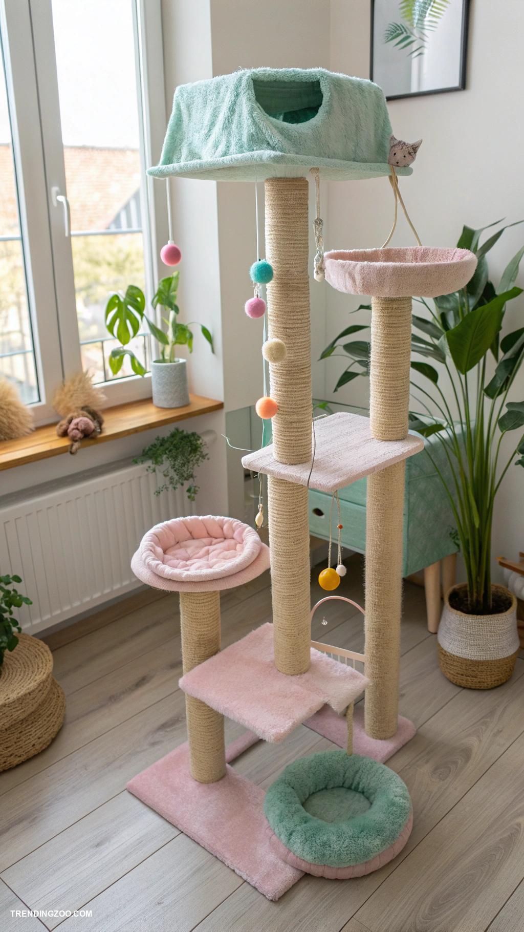 diy catwalks for cats Multi level cat tree with walkways