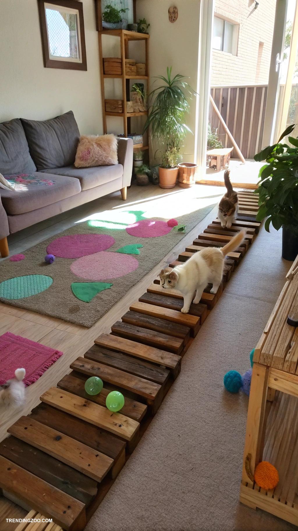 diy catwalks for cats Repurposed wooden pallets as catwalks