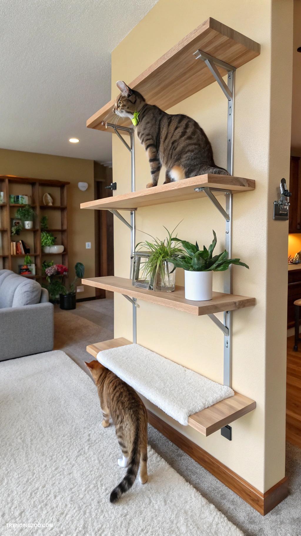 diy catwalks for cats Wall mounted cat shelves for climbing