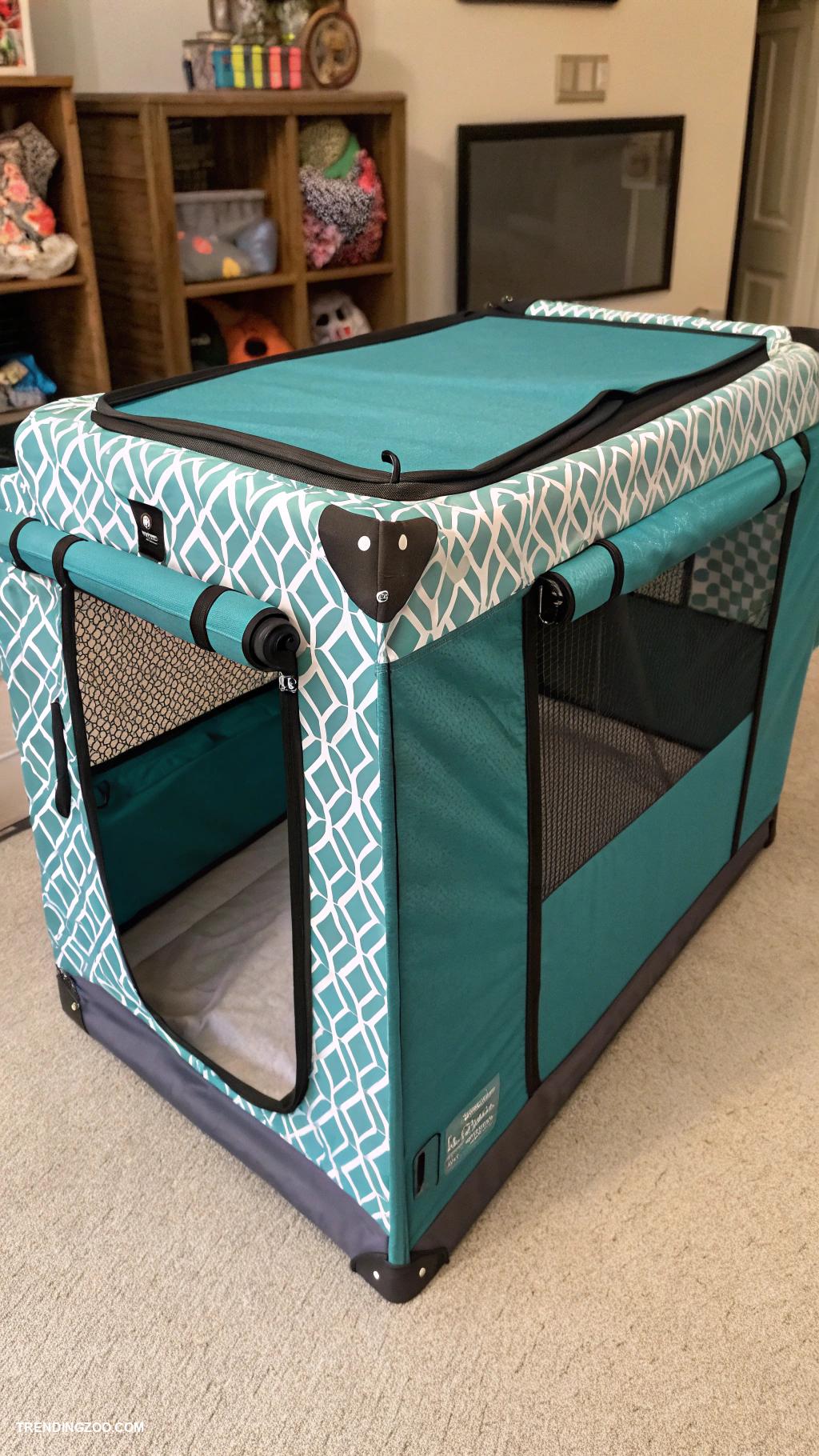 dog crate ideas Collapsible crate for space saving storage
