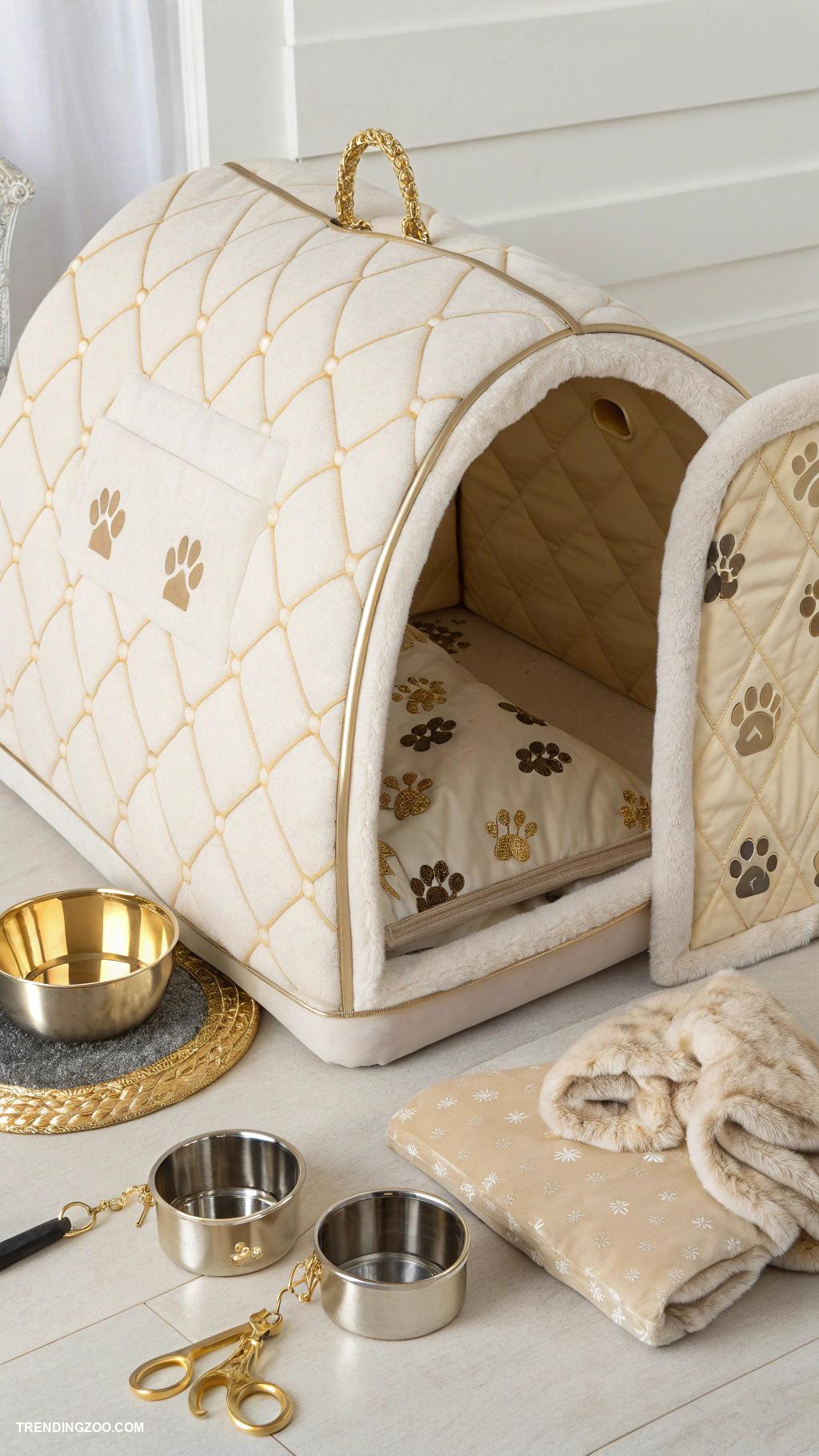 dog crate ideas Luxury plush crate for pampered pooches