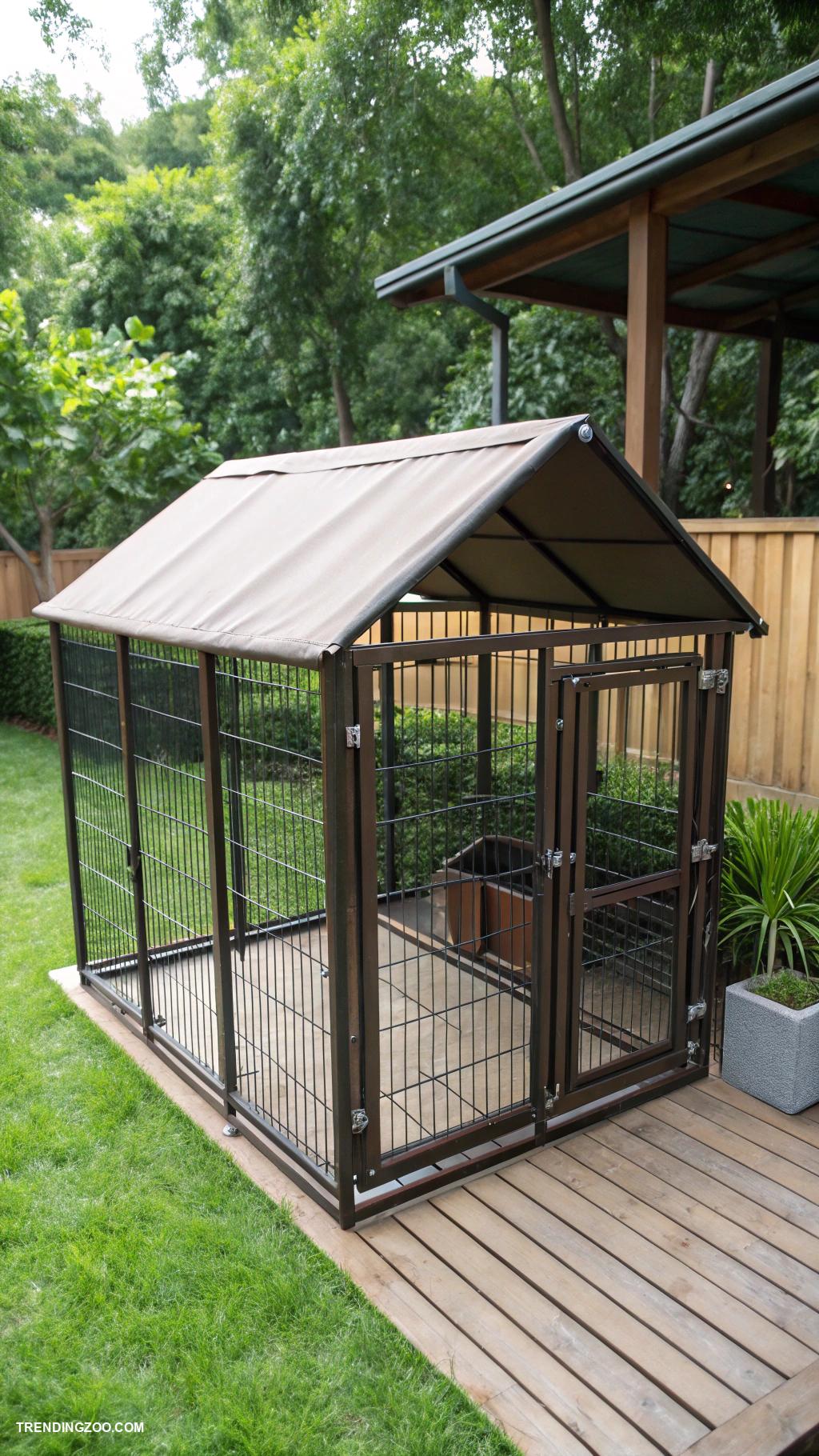 dog crate ideas Outdoor weatherproof dog crate solution