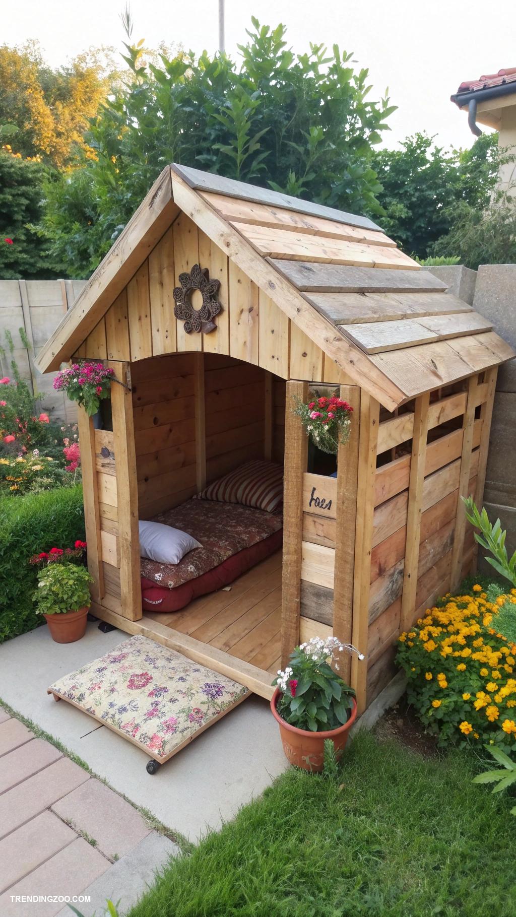 dog houses for large dogs DIY pallet house for eco friendly option