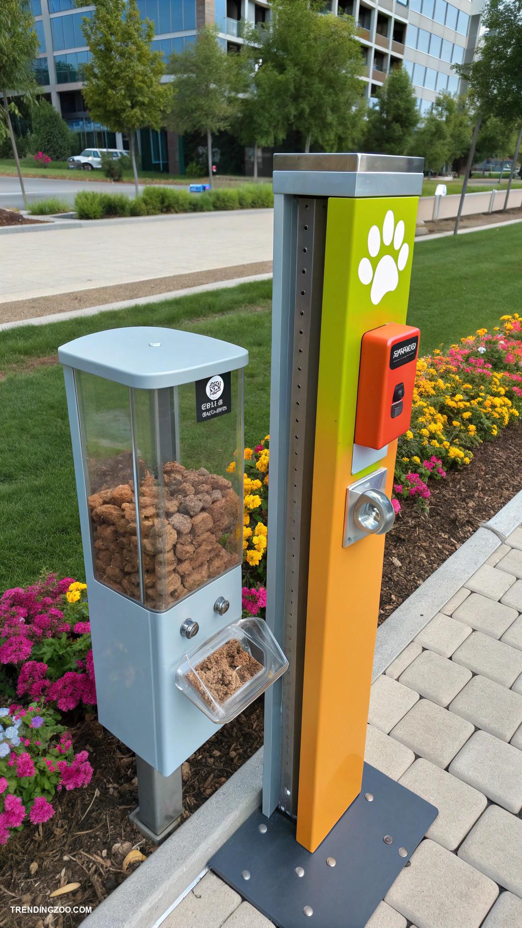 dog leash station Interactive leash station with treat dispenser