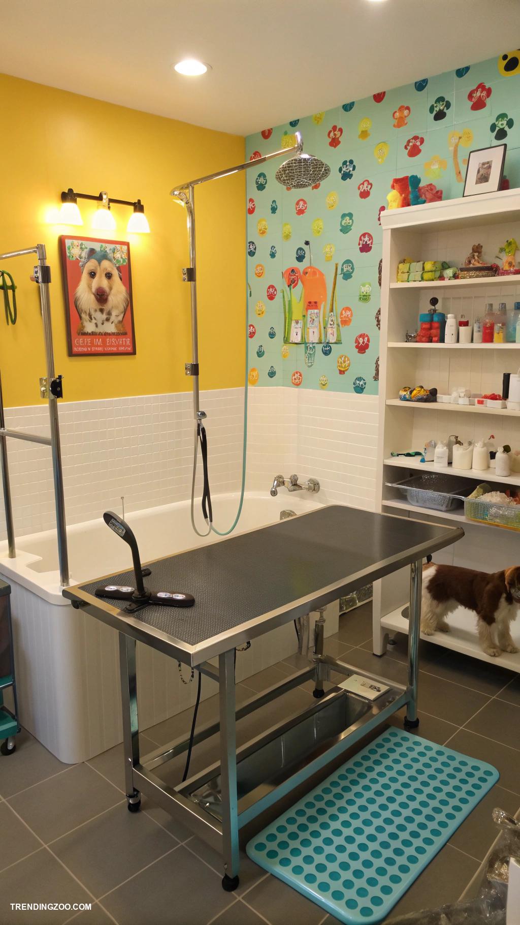 dog playroom Dedicated space for dog grooming and bathing