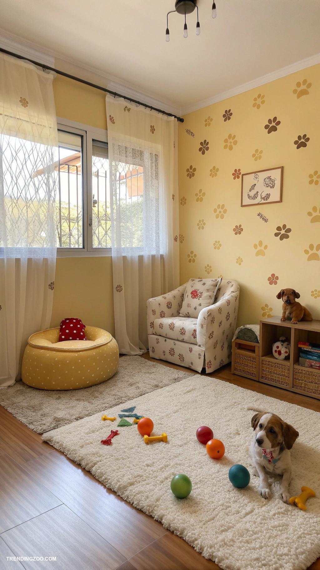 dog playroom Themed decor for a cozy dog atmosphere