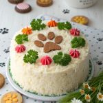 dog themed cakes Sardine and Rice Festive Dog Cake