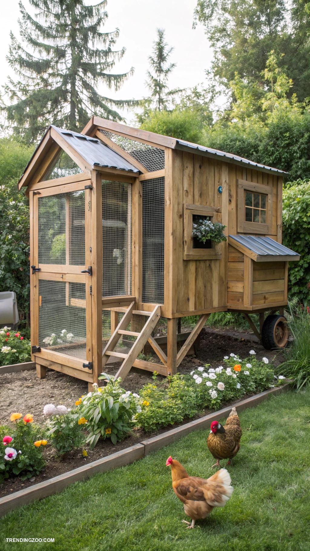 garden and chicken coop Chicken coop with movable design
