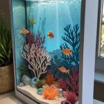 goldfish tank ideas Shadowbox design for visual depth illusion