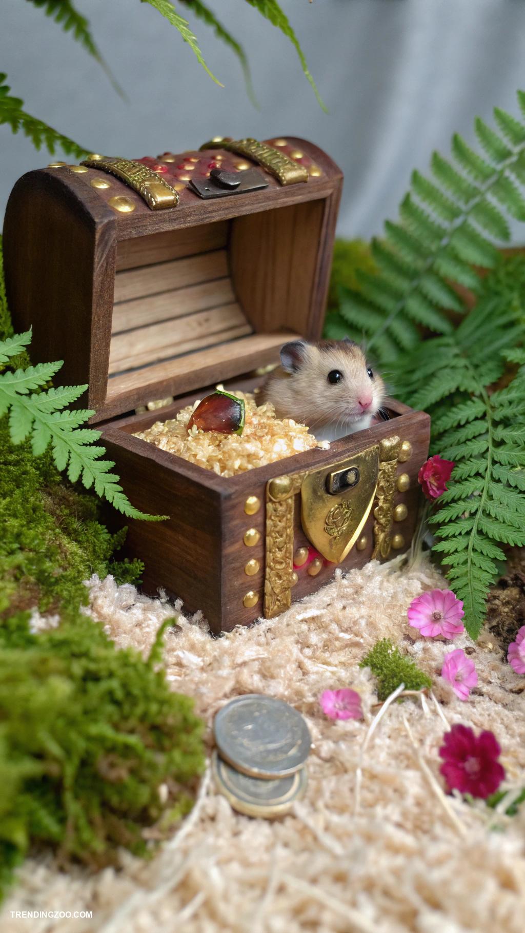 hamster house Hidden treasure chest hideaway