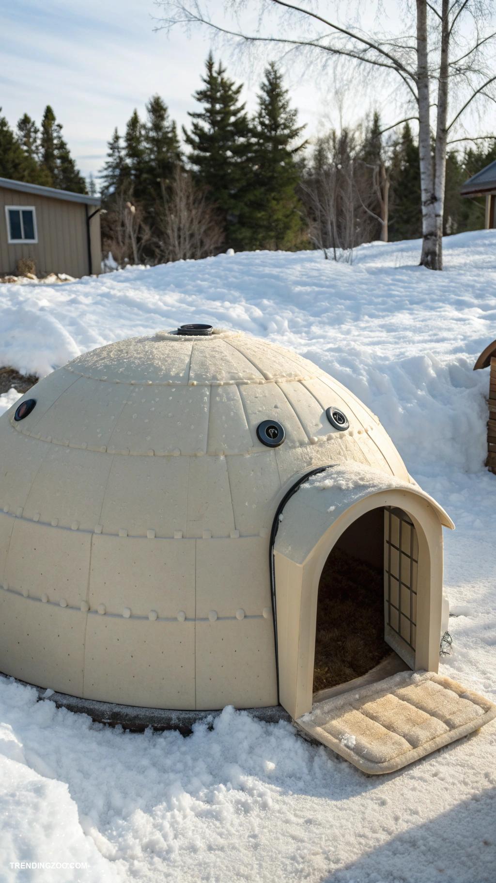 outdoor dog shelter ideas Insulated Igloo style dog house