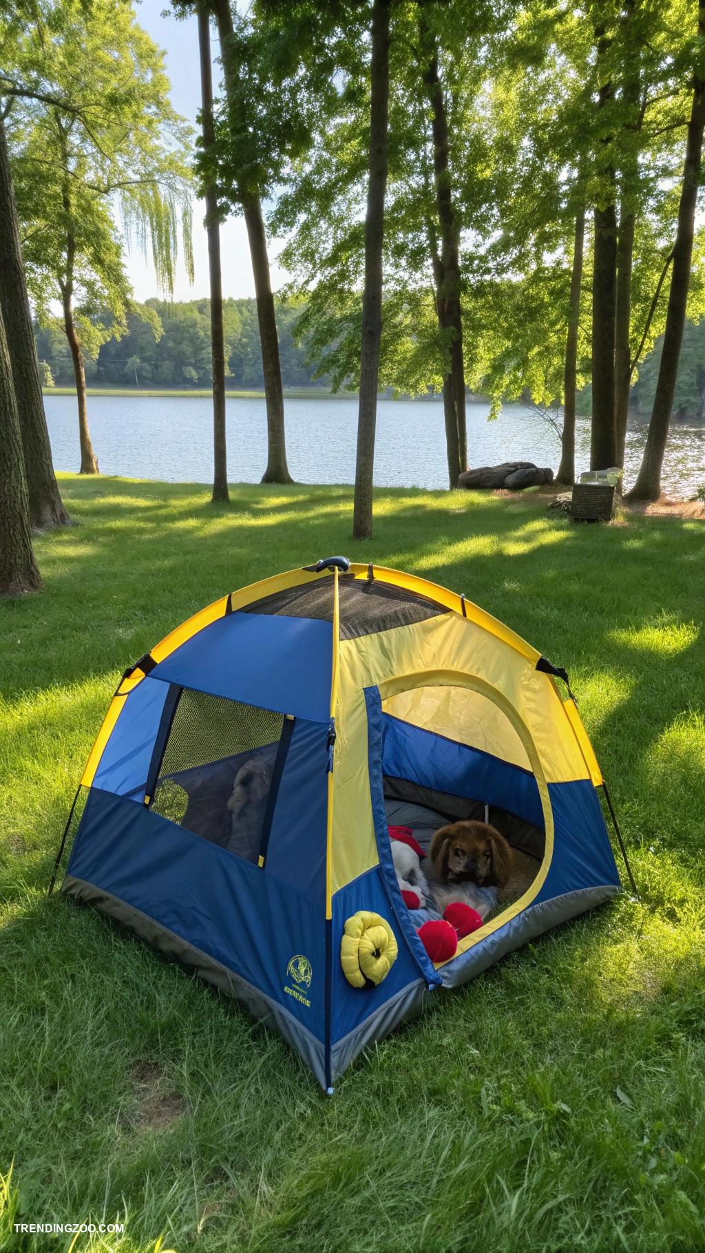 outdoor dog shelter ideas Portable dog tent for camping