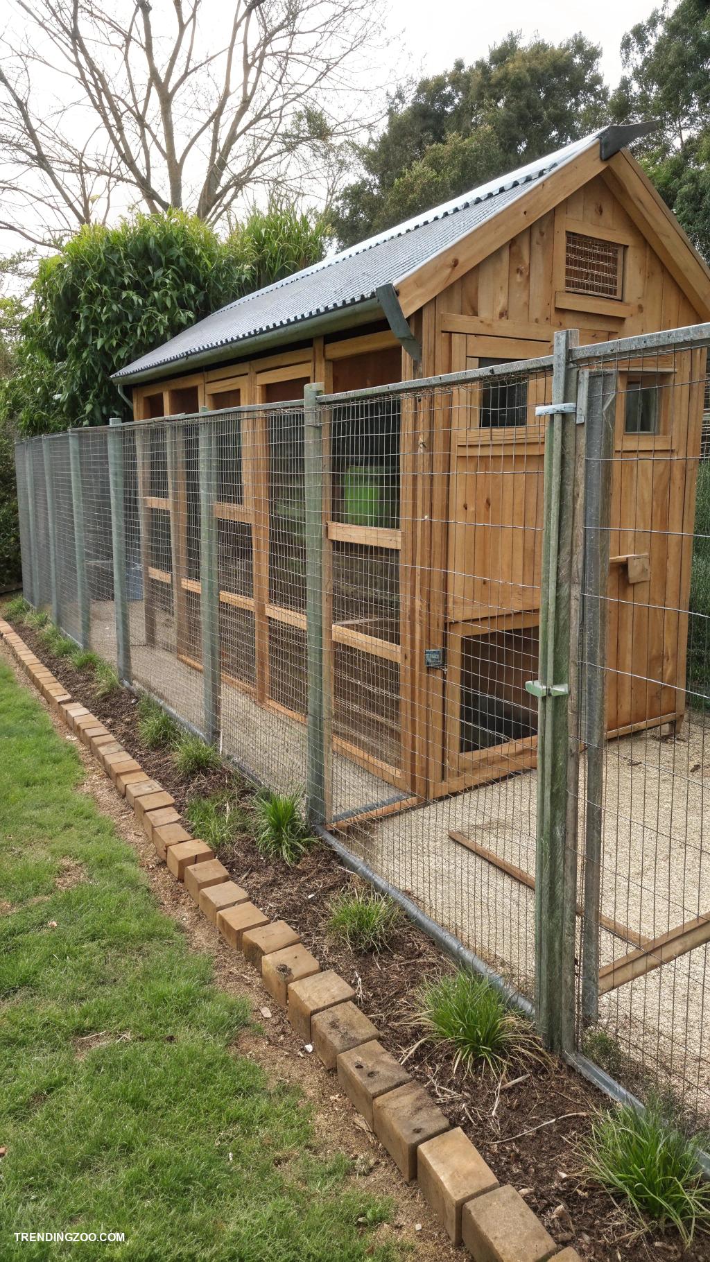 walk in chicken coop Predator proof fencing strategies