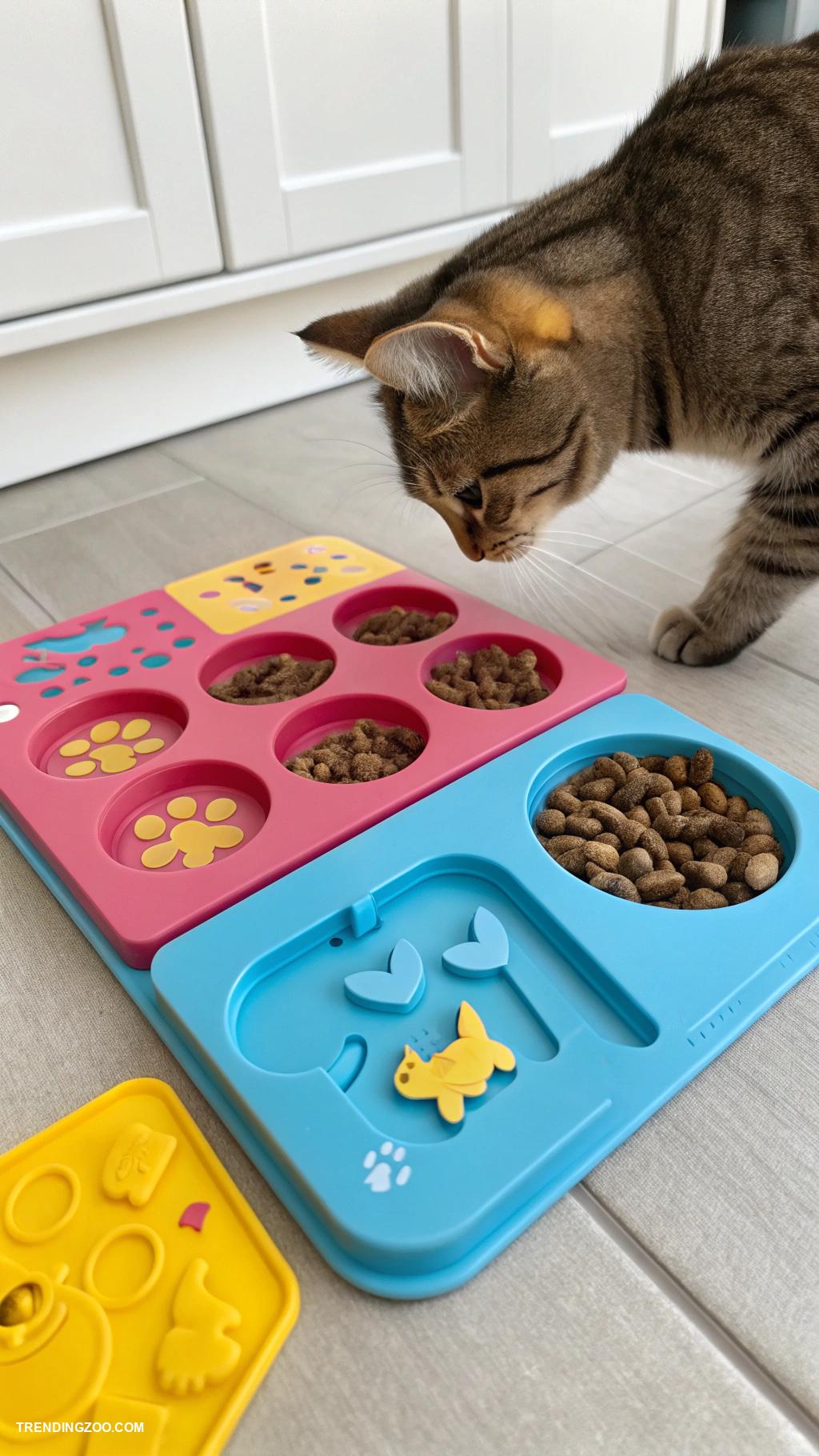 cat corner ideas Interactive feeding puzzle for cats