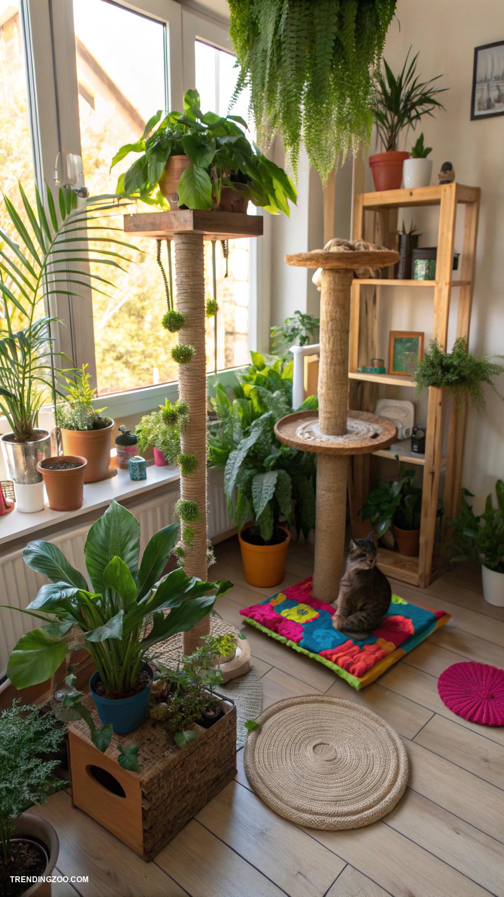 cat habitat Potted plant jungle play area