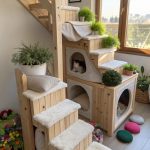 cat stairs ideas Cat condo stairs with cozy hideouts