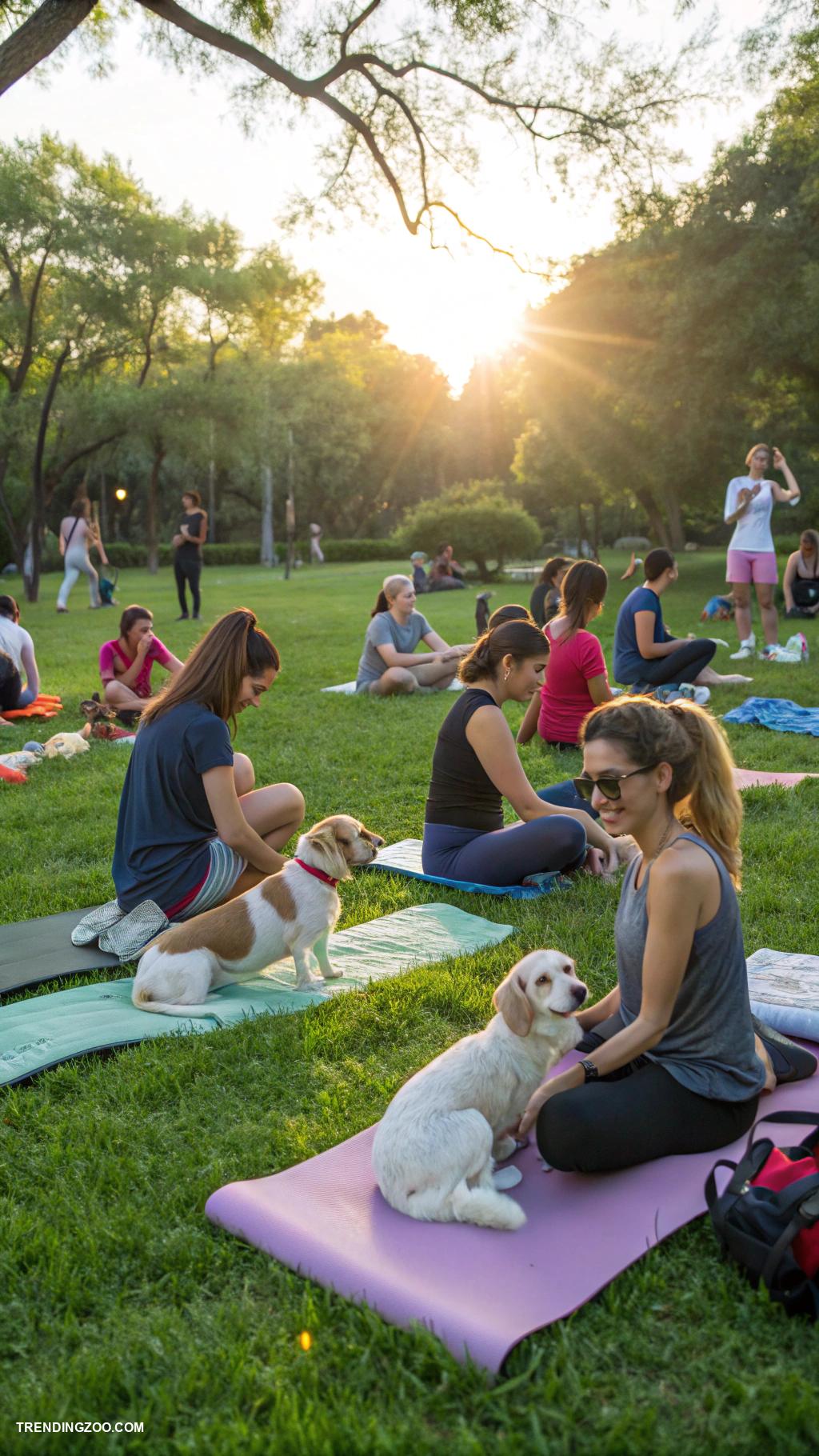 dog sanctuary ideas Offer yoga classes with adoptable dogs
