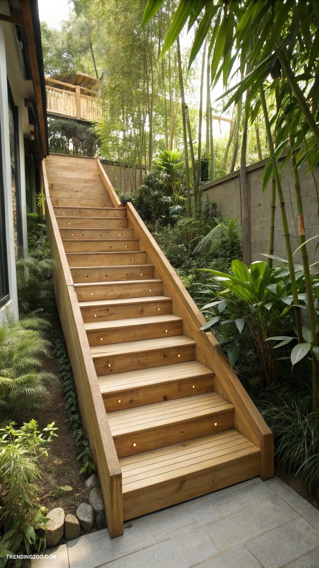 dog stairs ideas Eco friendly bamboo stairs design