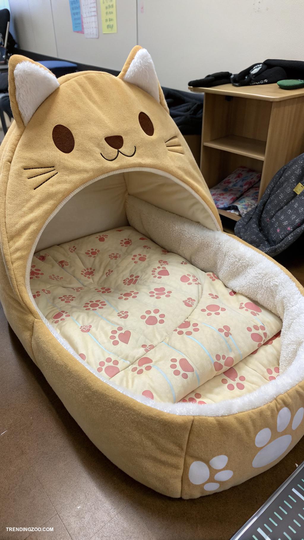 giant cat shaped beds Foldable giant cat shaped travel bed