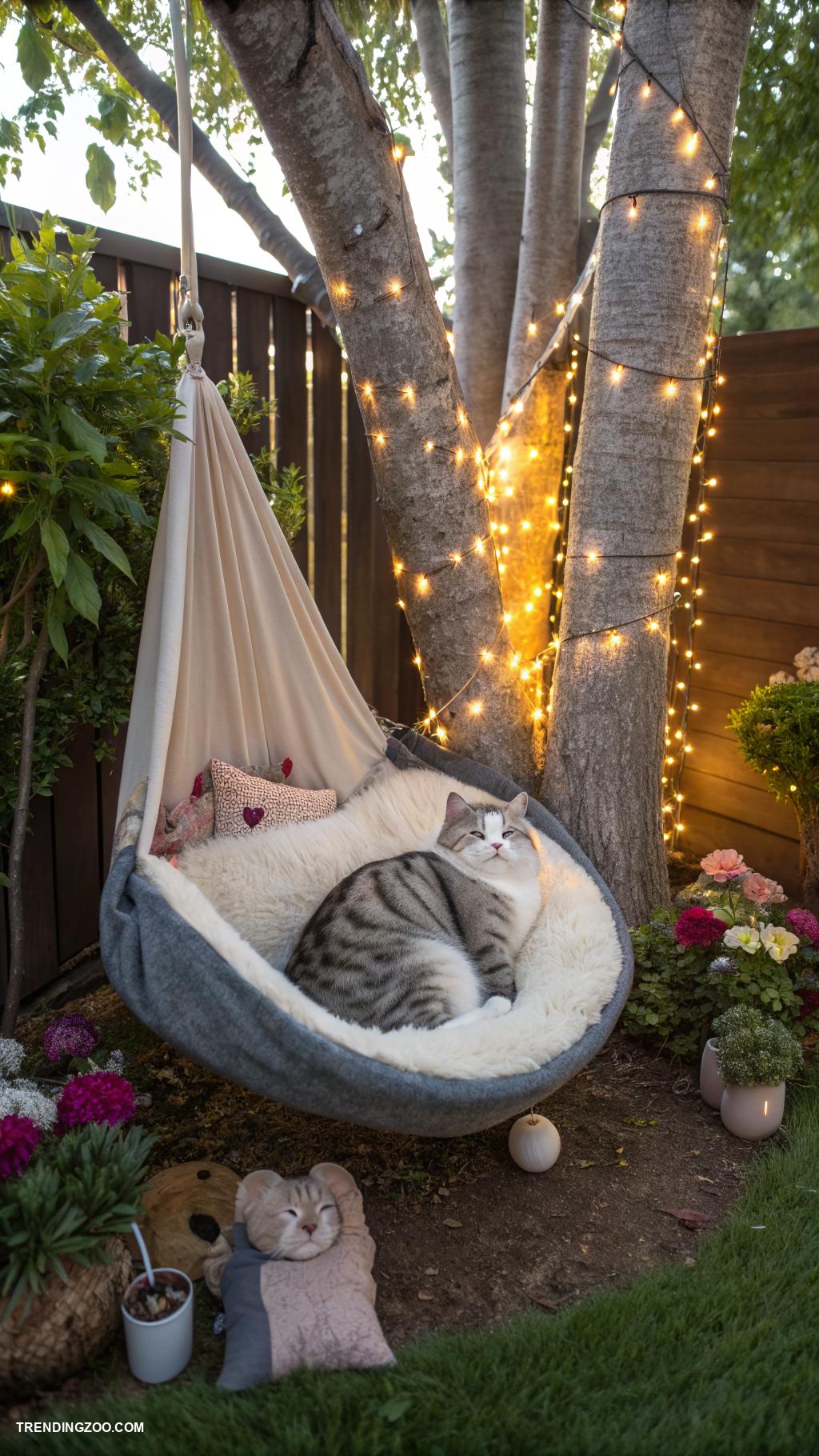 giant cat shaped beds Giant cat shaped hammock for relaxation