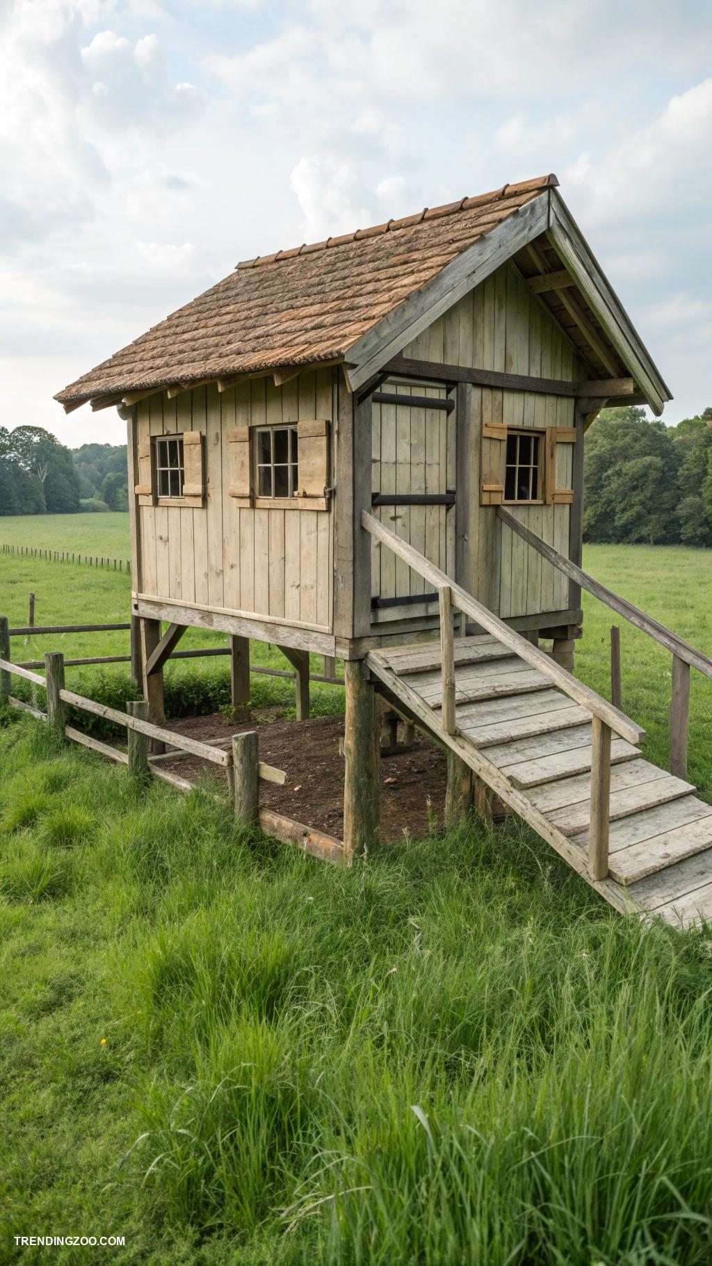goat house ideas Raised platform goat house