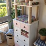 homemade cat towers Old dresser repurposed as climbing tower