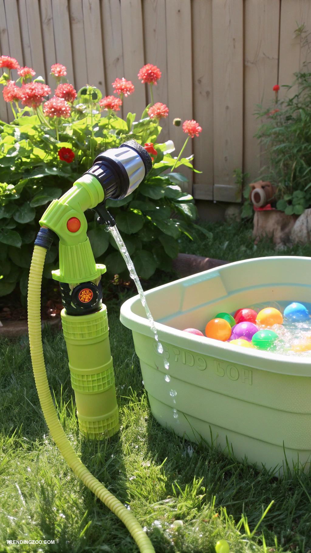 homemade dog bath tub Garden hose spray nozzle for outdoor bathing