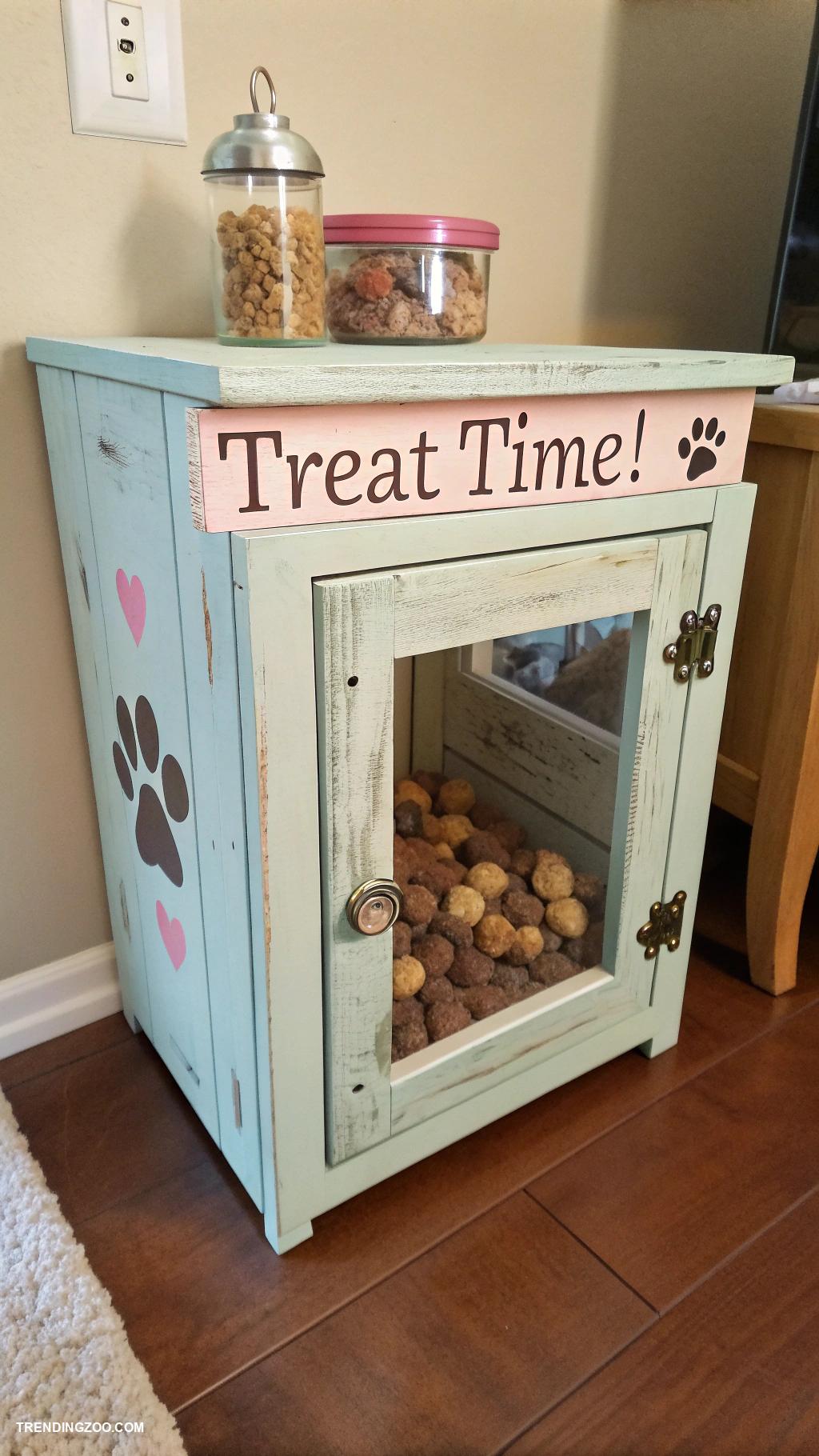 pet nook ideas DIY pet treat dispenser