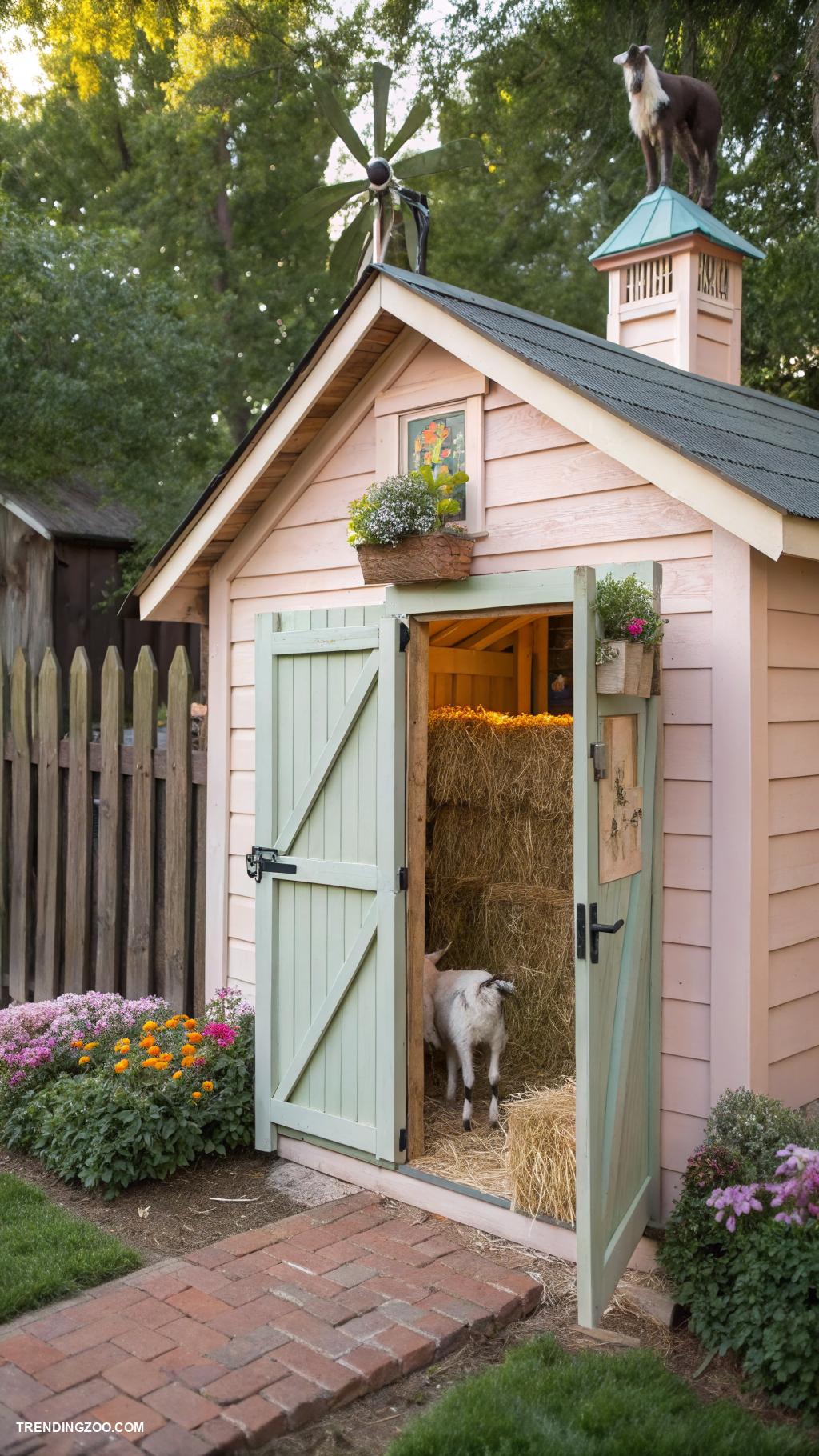 small goat barns Garden shed converted to goat barn