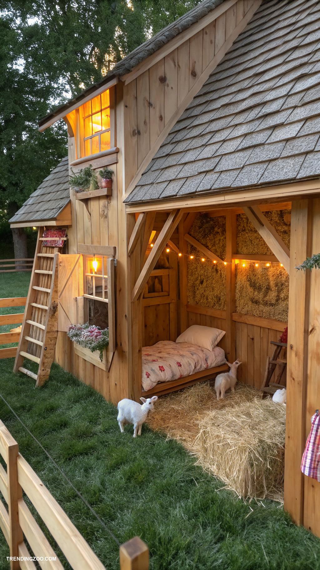small goat barns Intimate cabin style barn for comfort