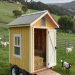 small goat barns Portable shelter on wheels for easy relocation
